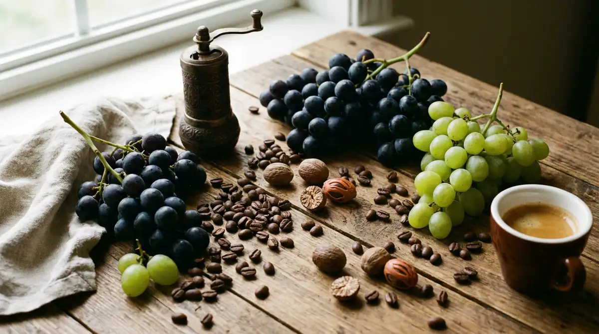 Продукты опасные для пуделя помимо шоколада - виноград, кофеин, мускатный орех